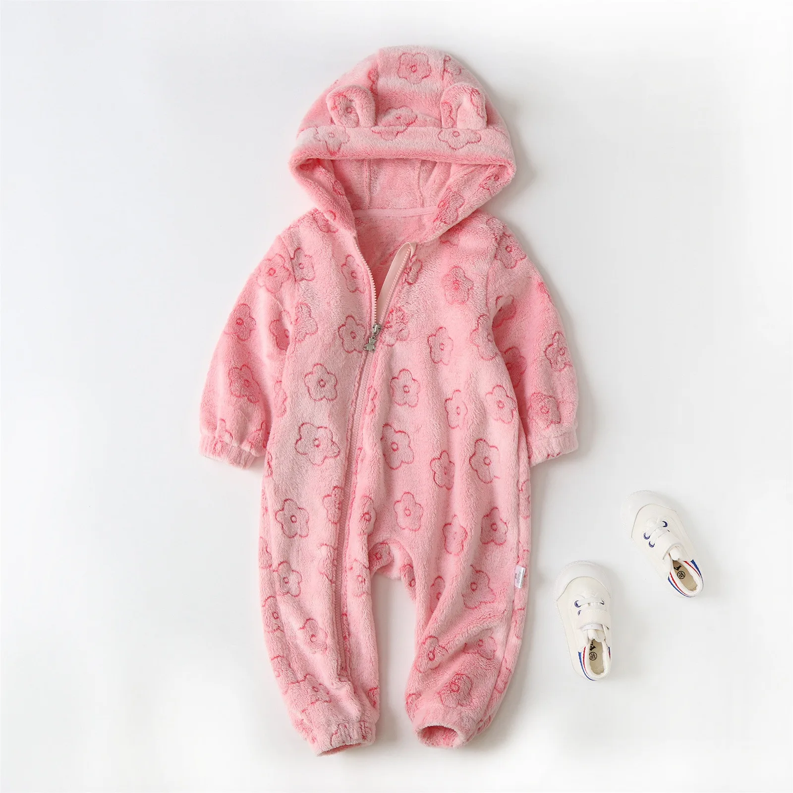 Мягкая одежда для новорожденных фланелевой осенне-зимний комбинезон маленьких