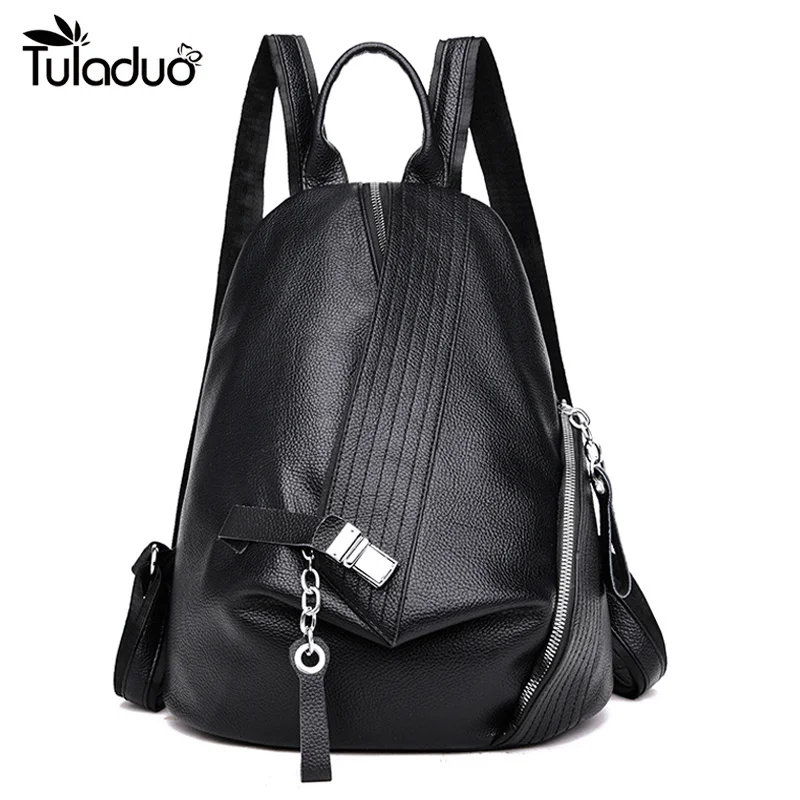 

New Fashion Genuine Leather Trend Anti-theft Multi-function Backpack New Version Contracted High Quality High Capacity