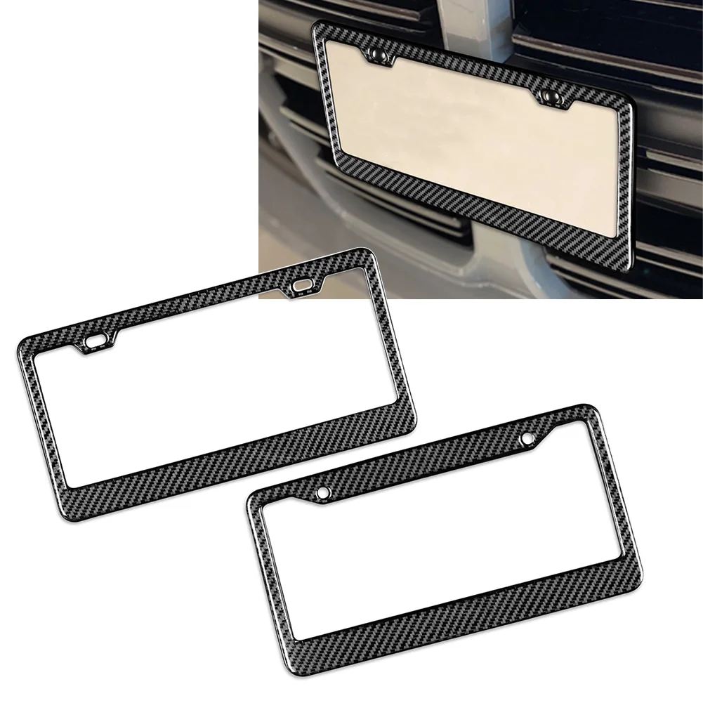 Универсальная крышка рамки номерного знака с текстурой углеродного волокна в