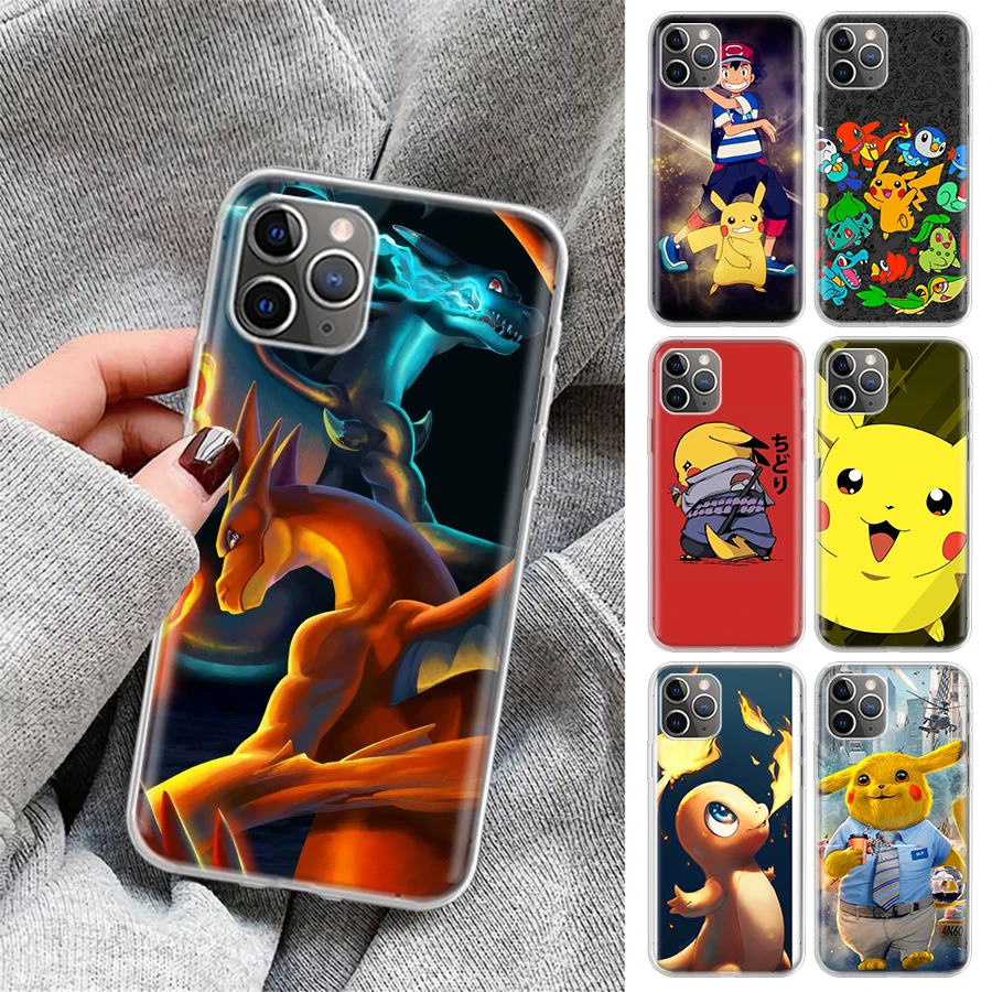 

Pokemon Phone Case For Apple iPhone 11 13 12 Pro XS Max XR X 7 8 6 6S Plus Mini 5 5S SE Soft Back Shell Cover Coque