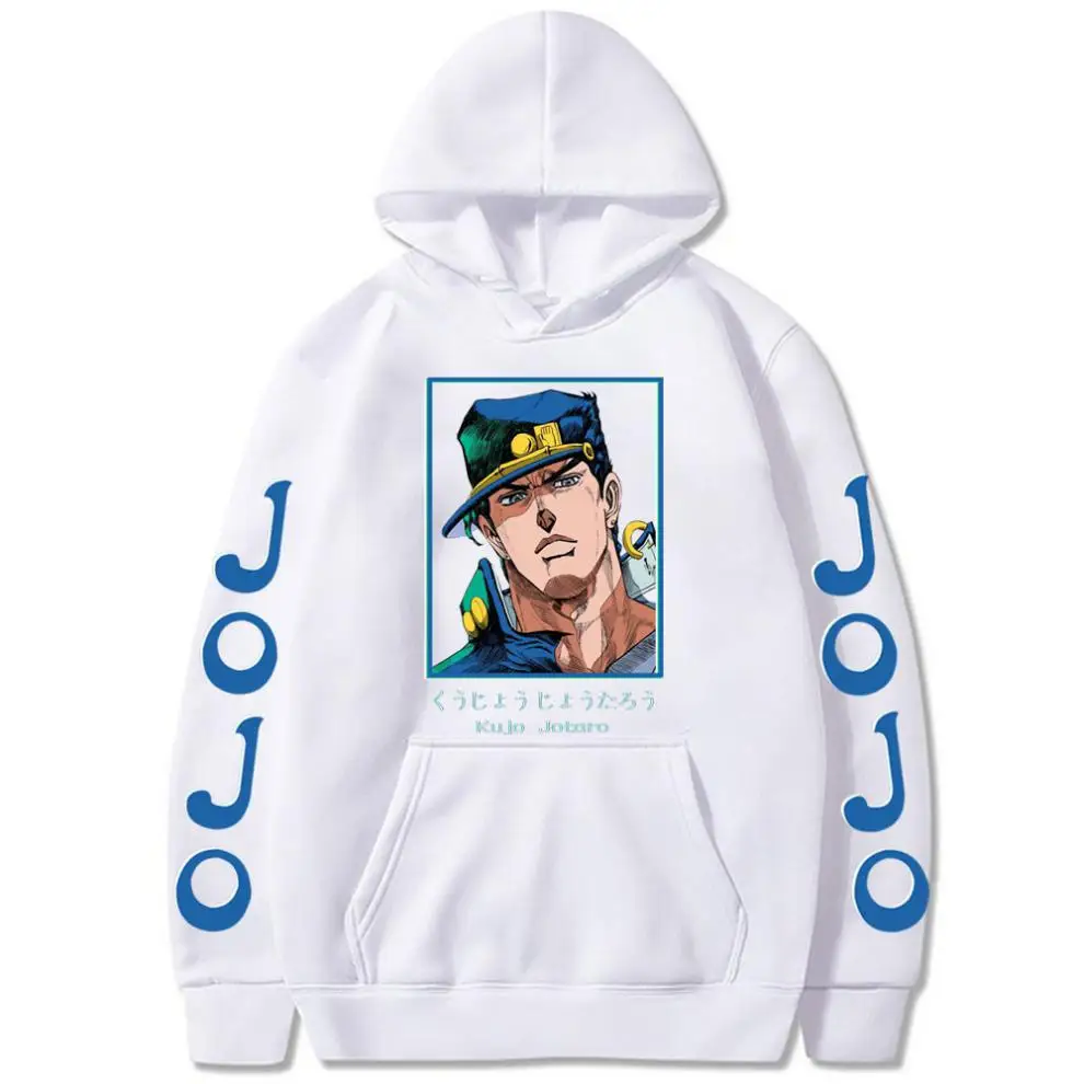 Толстовка с капюшоном для мужчин и женщин свитшот аниме JOJO Stone Ocean Kujo Jotaro модная