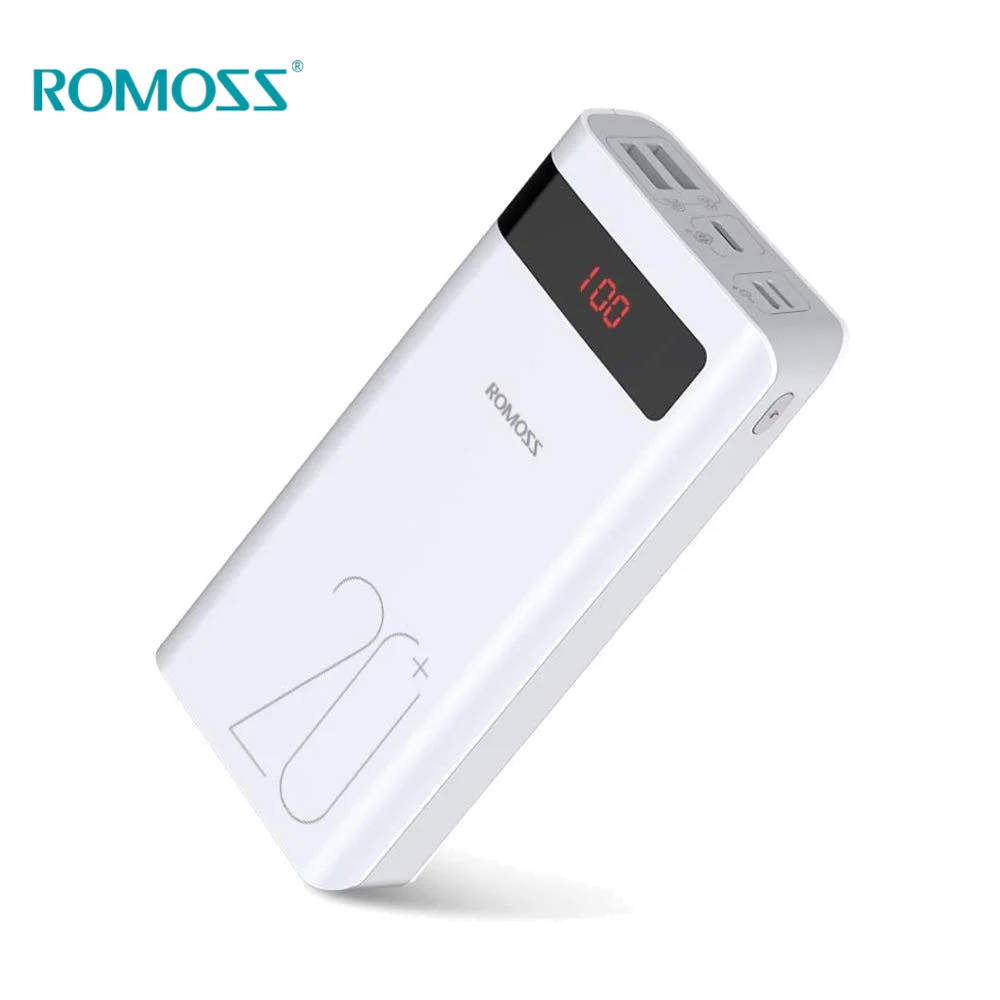 

ROMOSS Sense 6PS+ Quick Charge 20000mAh Power Bank Type C PD Portable Charger External Battery With LED Display For IPhone IPad