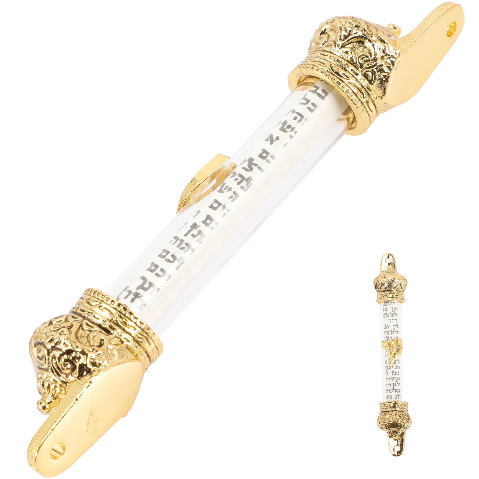 

Light Stainless Steel Trimationation Crafted Judaica Door Mezuza Metal Light Stainless Steel Trimationation Jewish