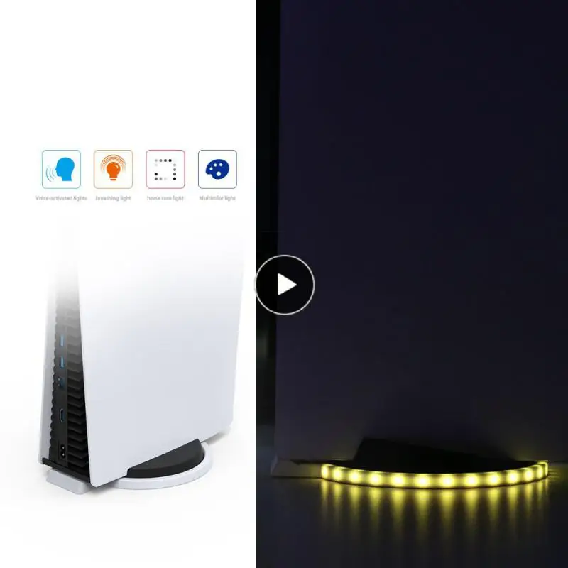 

Touch Function Led Atmosphere Light Stand Adjustable Intelligent Acousto-optical Light Base For Ps5 Game Console Holder Abs