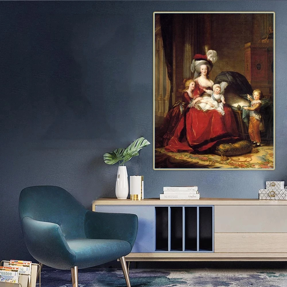 Картина мадам Лебран Мария Антуанетта и ее дети живопись на холсте эстетическое