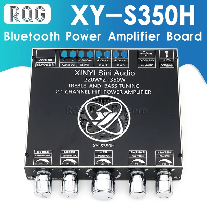 

XY-S350H 2.1 channel TPA3251 Bluetooth power amplifier board module high and low subwoofer 220W*2 + 350W