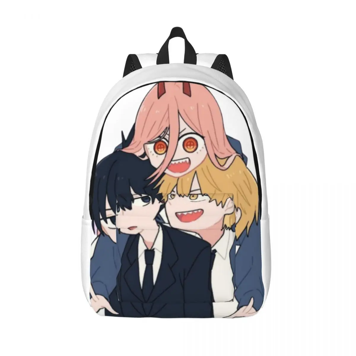 Chainsaw Man Denji X Aki X Power Backpack Middle High College School Student Anime Manga Bookbag Men Women Daypack Travel