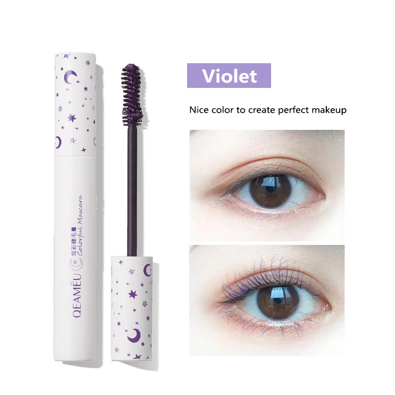 

New 4 Color Sexy Dazzle Lash Color Mascara Natural Roll Warped Four Colors Durable Finish-free Soft Mascara Eye Makeup TSLM1