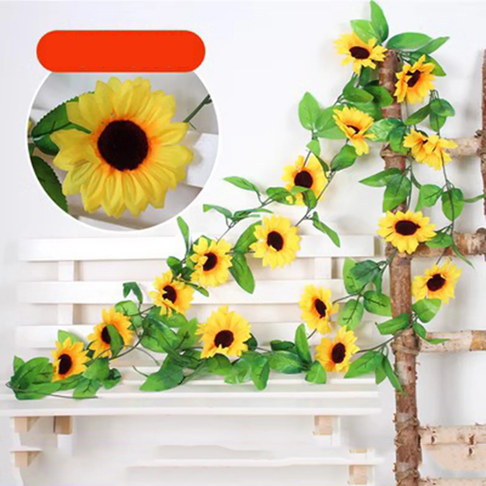 Имитация подсолнечника искусственные цветы лоза шелковое искусственное