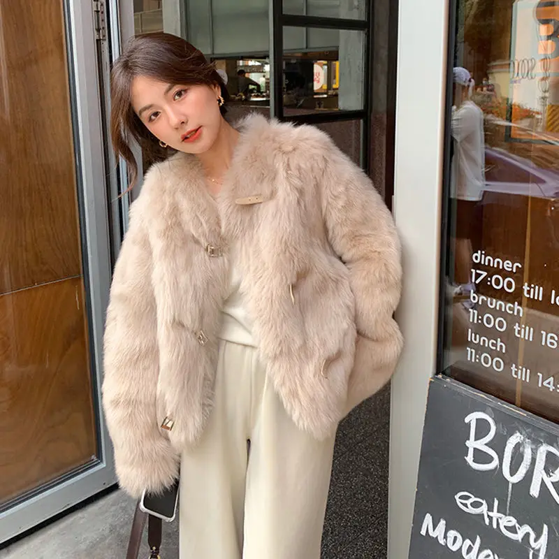 

2022 Autumn Winter Long Faux Fur Coat Women Jacket Female Long Sleeve Fluffy Teddy Jacket Ladies Warm Plush Overcoats X251