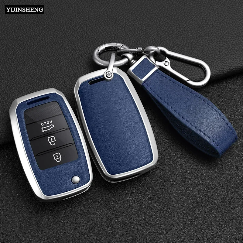 Кожаный чехол для автомобильных ключей из цинкового сплава KIA Rio 3 4 K2 Ceed Cerato K3 K5