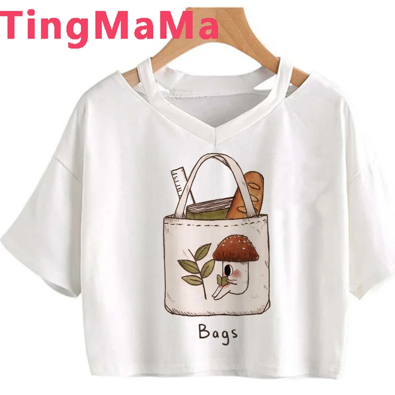 

Mushroom t-shirt female print graphic tees women harajuku harajuku kawaii vintage tshirt top tees harajuku kawaii plus size