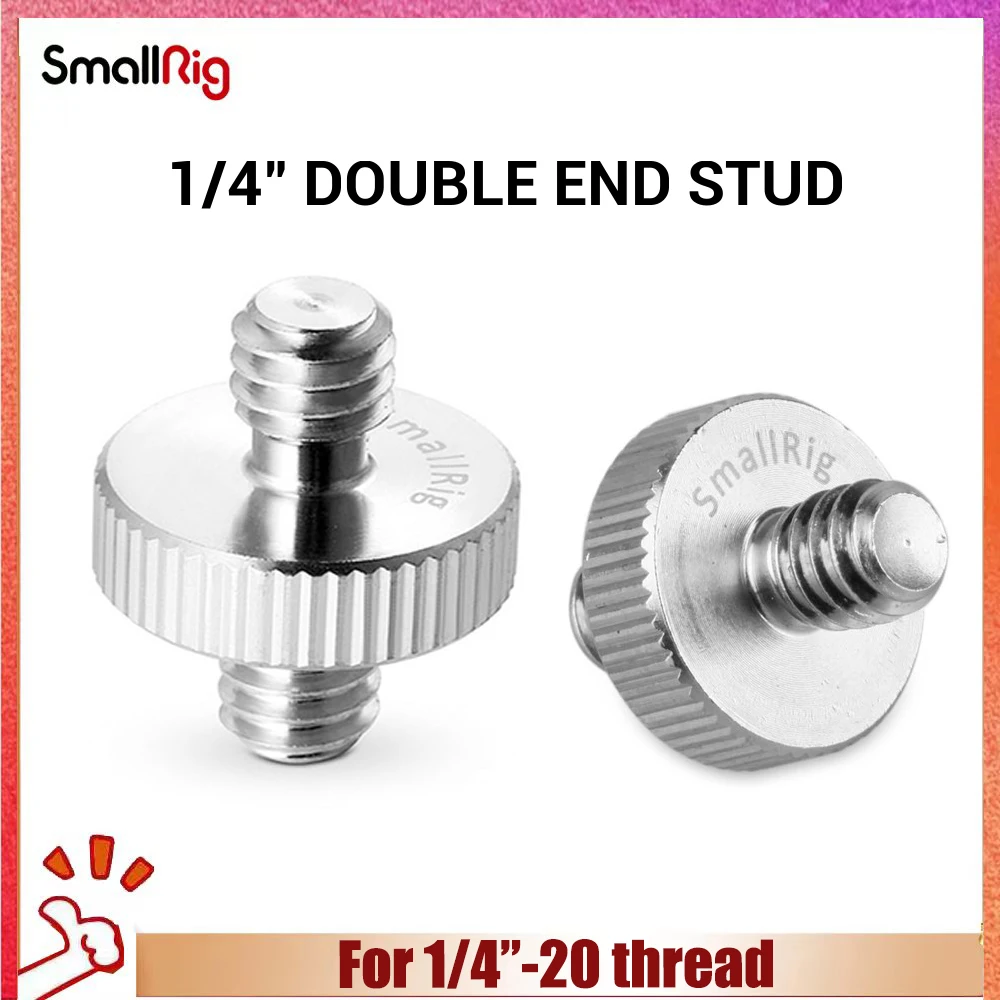 

SmallRig 2pcs 1/4 inch Male to 1/4 inch Male Threaded Screw Adapter Camera Rig 828