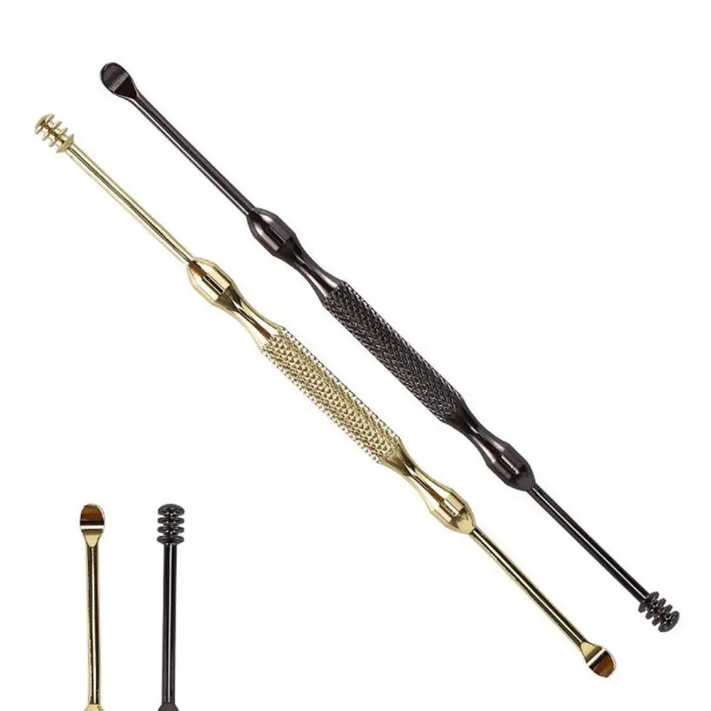 

1pc Stainless Steel Ear Pick Ear Wax Cleaner Ear Wax Ear Care Removal Double Ear Pick Metal Tool