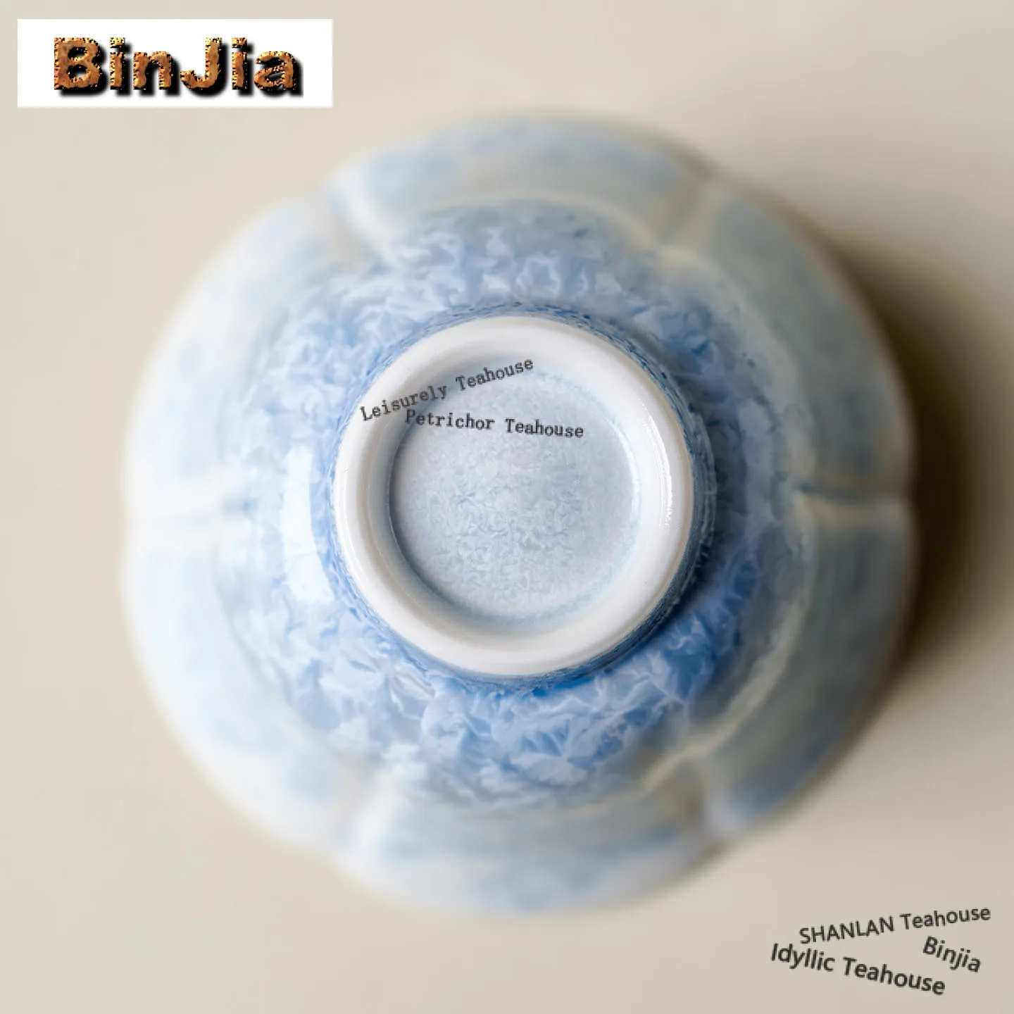 Фото 150 мл Blue Ice Crystal Glaze Gaiwan Роскошная чайная вареная чаша с крышкой Набор чайника Крышка чая Кунг-фу Чайный сервиз Украшение №4