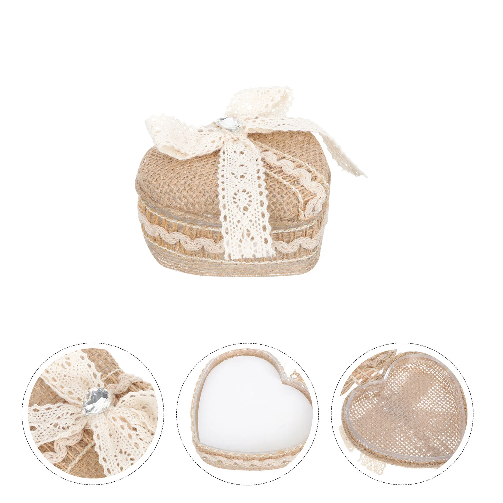 

Ring Box Case Wedding Storage Container Giftpillow Engagement Day S Valentine Jewelry Holder Retro Display Packing Ceremony