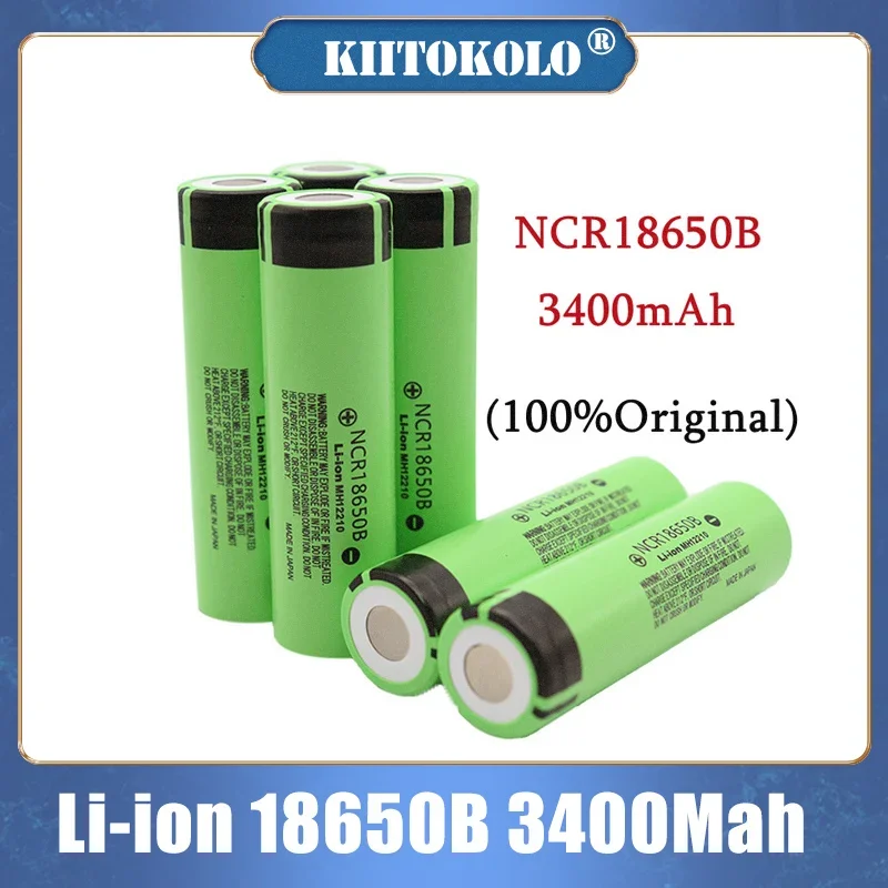 

100% Original 18650B 3400mAh Batterie 3.7 V Lithium-ionen-akku 3.7 V 18650 Batterie 3400mAh + DIY Nicke + Freies Verschiffen