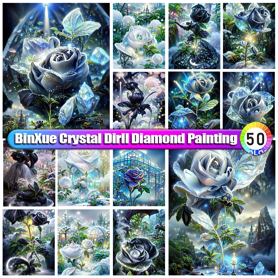 

BinXue 2023 New Fantasy Flower Crystal Diamond Painting Rose Peony Cross Stitch Abstract Dancer Handmade DIY Mosaic Home Decor