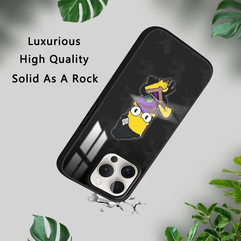Чехол для телефона S-SimpsonS с забавным мультяшным рисунком iPhone 16 15 14 13 12 11 Pro Xs Max Mini Plus