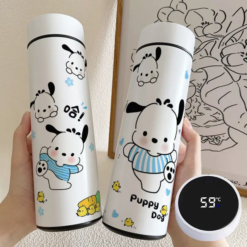 

Умная изоляционная чашка Pacha Dog Sanrio, милая портативная чашка большой емкости с красивым измерителем температуры