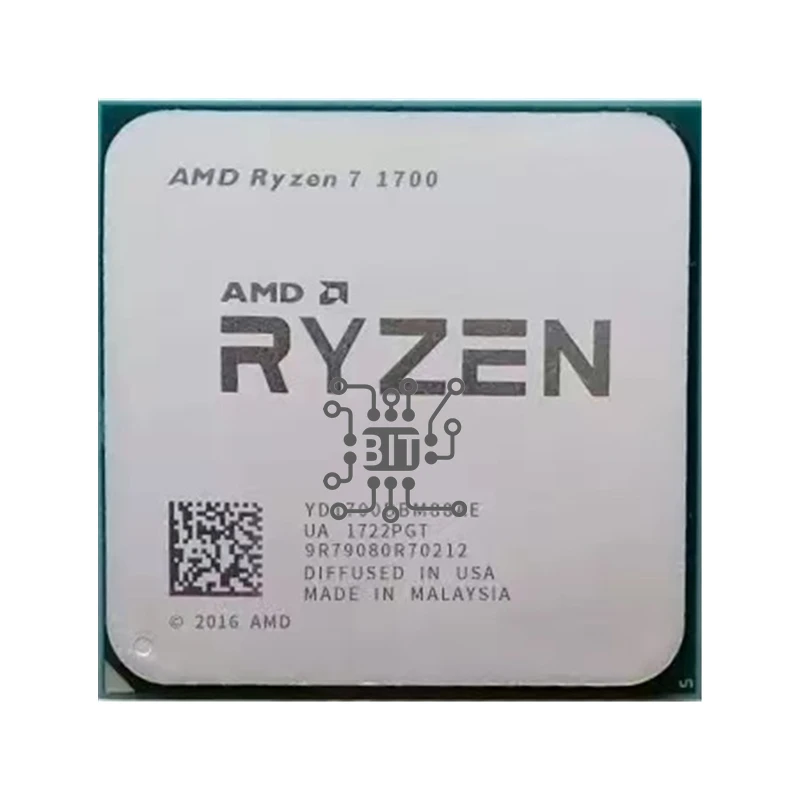 Amd Ryzen 1700 r7 1700 3.0 Ghz Processador Cpu de Oito Núcleos Dezesseis Fios 65w Yd1700bbm88ae Soquete Am4