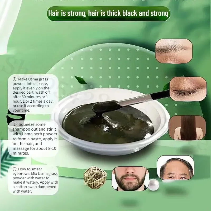 Usman Чистая трава против выпадения волос питает корни линия роста густые брови
