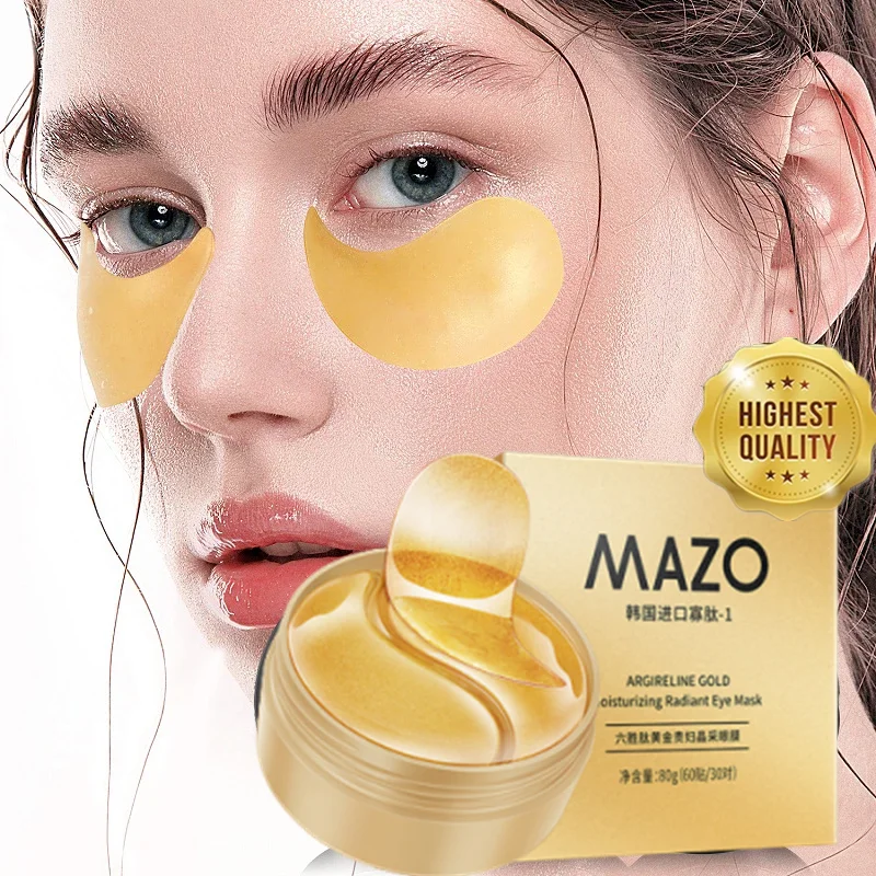 

Gold Collagen Eye Mask Eye Patches For Dilute Dark Circle Hydrating Eye Patch Pad Anti-Wrinkles Nourishing Masks Korea Cosmetics