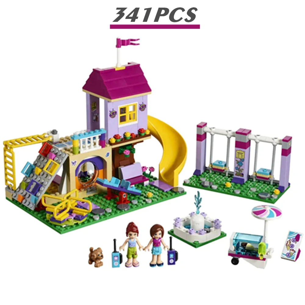 

FIT 41325 332PCS Friends Girl Heartlake City Playground Building Blocks Bricks Education Sets Toys for Girls Gift Kid Children