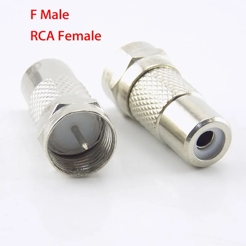 

2 шт., переходник с разъемами типа F и RCA