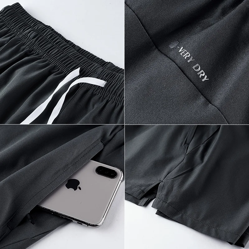 Men Sports Shorts Fitness Gym Training Running Pants Male Breathable Quick Dry Bodybuilding Workout Jogging Sports Cycling