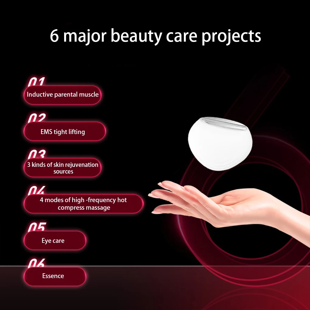 

Женский Электрический массажер для лица, Вибрационный нагревательный массажный инструмент для лица