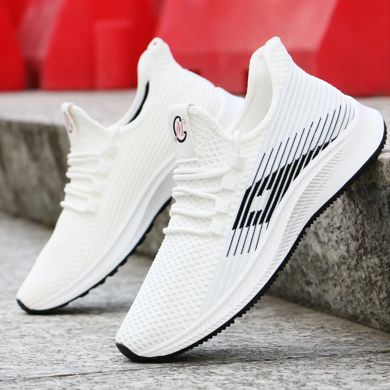 2020 Summer White Sneakers Men Lace Shoe Sports Casual Shoes