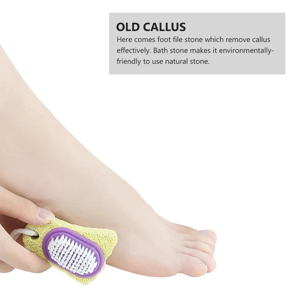 5 шт. двухсторонний пемза для удаления камней с кистью инструменты педикюра ног