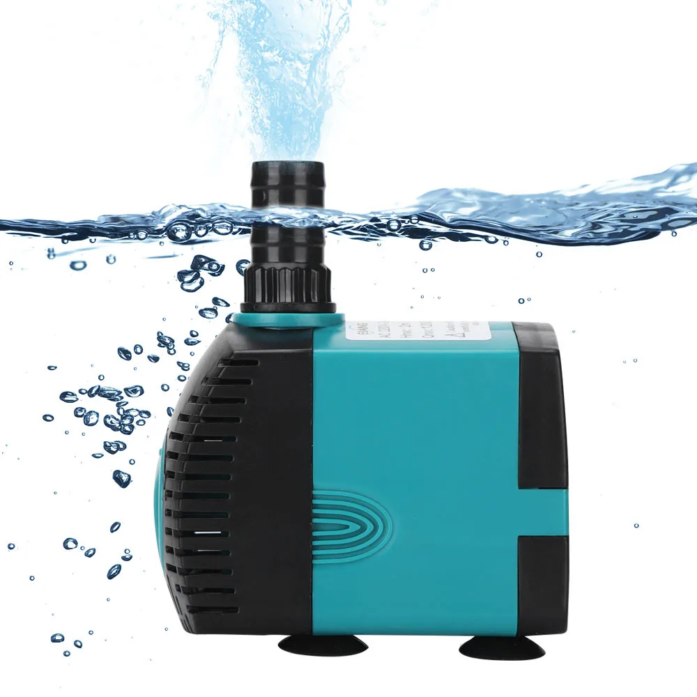 Bomba de agua sumergible para acuario, filtro de fuente para estanque de peces, Ultra silencioso, con enchufe europeo, 3-60W, 220V-240V