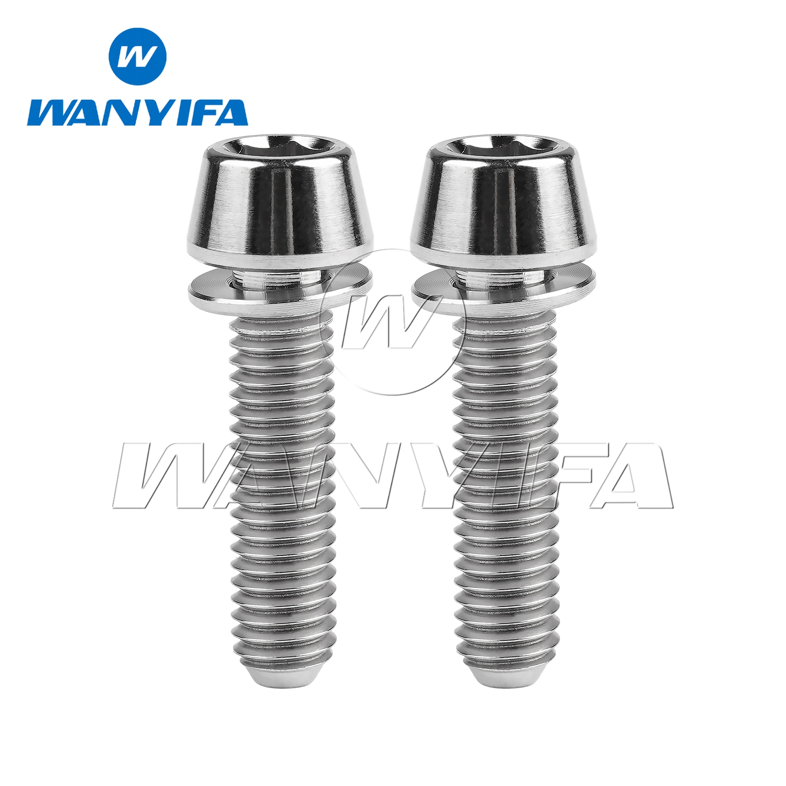 

_ Ti болты M5x16 18 20 мм для велосипедного стержня шестигранный болт с конической головкой и шайбой 2 шт.