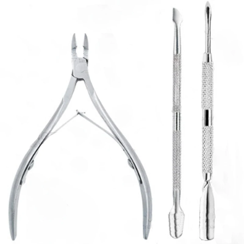 

Cuticle Trimmer Nipper Nails Trimmers 3PC/Set Stainless Steel Scissors Double-headed Tool Durable Exquisite Nail Trimming Set