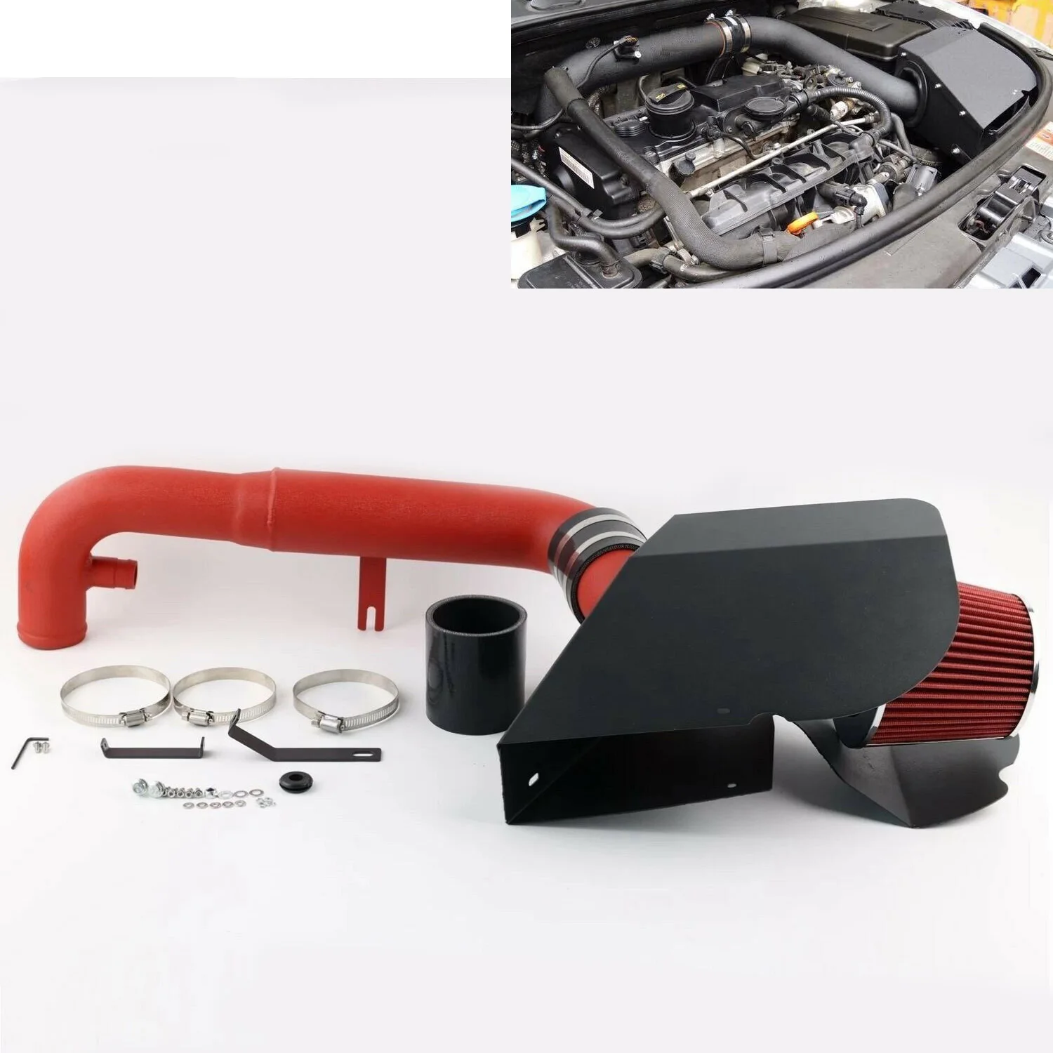 

Auto Car Cold Air Intake Kit Heat Shield Filter for VW Golf MK5 MK6 GTI Engine EA888 Gen2 DR330