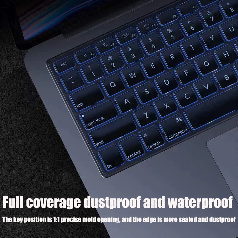 Чехол для клавиатуры Macbook Air 13 M1 11 Pro 14 Max 16 Touch Bar ID 15 17 12 Retina защитный чехол A2337A2442