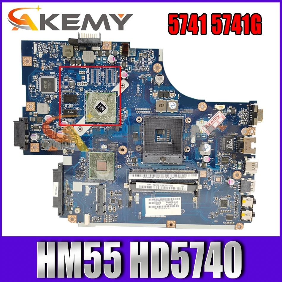 

DDR3 для ноутбука Acer aspire 5741 5741G материнская плата MBWJR02001 Новинка 70 фотоэлементов HM55 HD5740 протестирована ОК