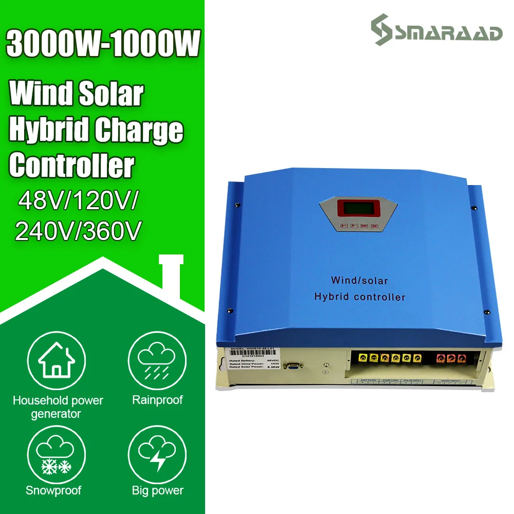 

Wind Solar Hybrid Charge Controller 3KW 5KW 10KW 48V 120V PWM Regulator For Wind Turbine And Solar Panel Control For Home Use