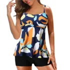 Женский винтажный купальник с высокой талией и рюшами