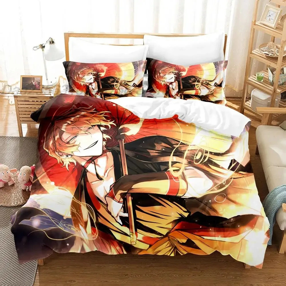 Фото Anime Bungo Stray Dogs Nakahara Chuuya Bedding Set Single Twin Full Queen King Size Bed Set Adult Kid Bedroom Duvet Cover Sets №2