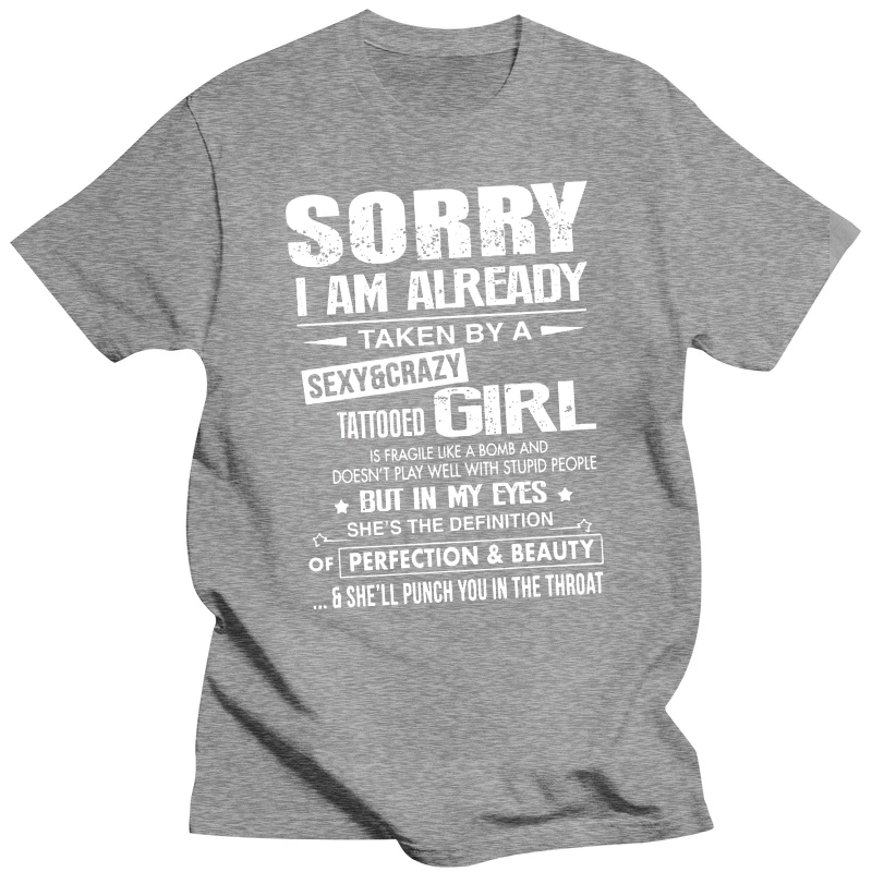 Извините я уже купил сексуальную и безумную татуированную футболку для девушек