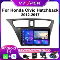 vtopek 2din for honda civic hatchback 2012 2017 4g android 11 car stereo radio multimedia video player navigation gps head unit