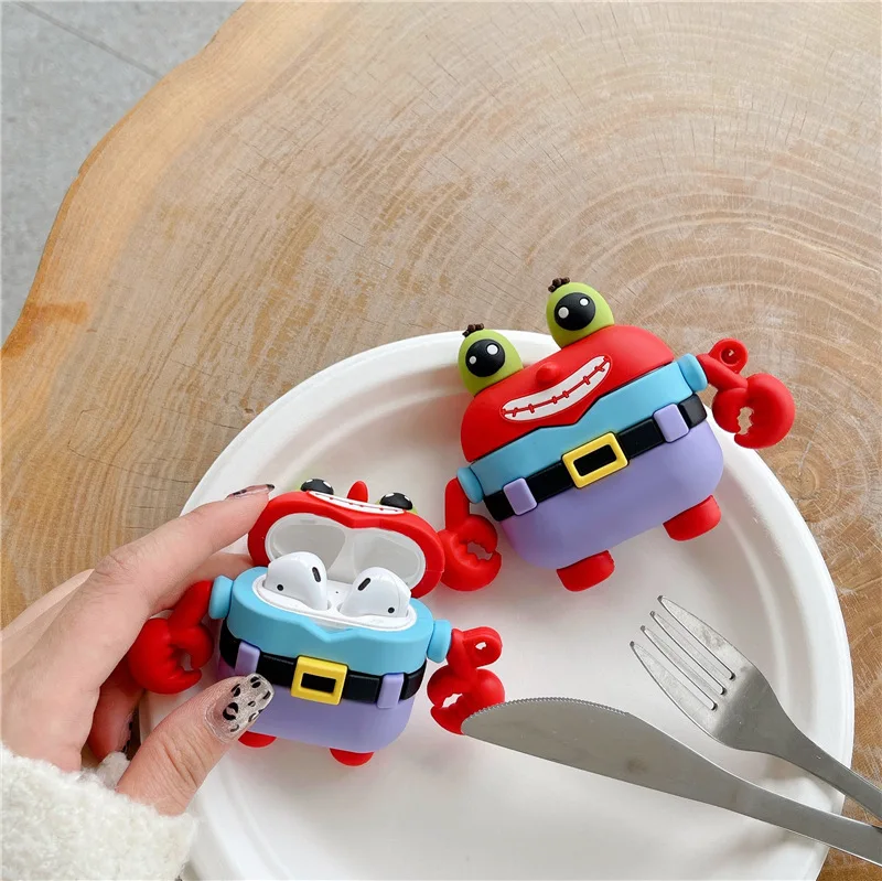 

Kawaii Captain Eugene Hiphoneairpods Headphone Case for Airpods12 Pro Headphone Compartment Bluetooth Headphone Accessories