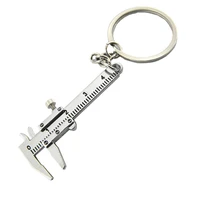 new fashion car key mini vernier caliper portable 0 40mm keychain measuring gauging tools car turbo key chain ring ruler caliper