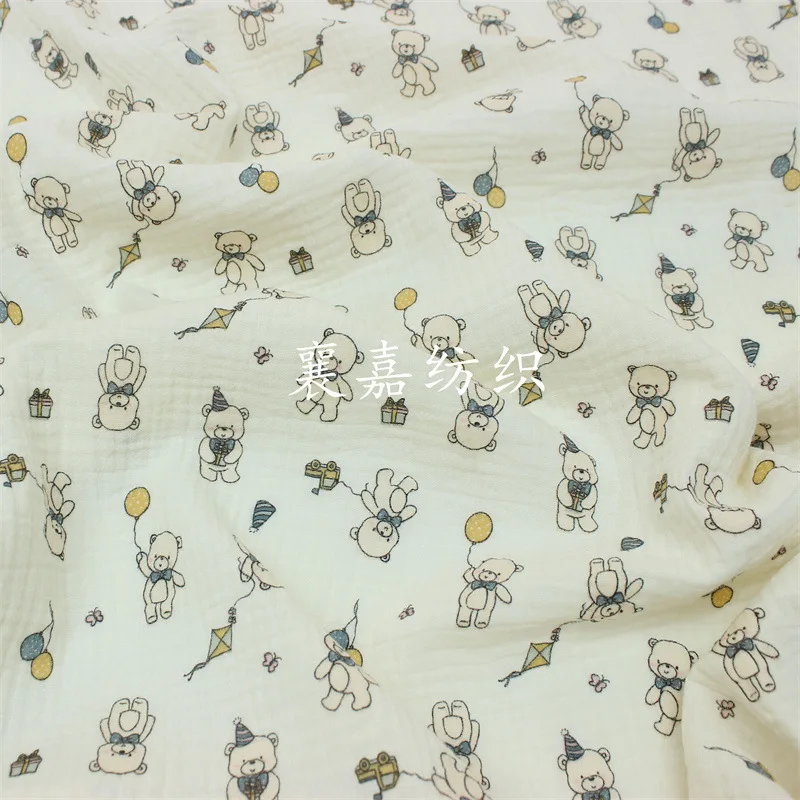 Новая двойная марля воздушный медведь детский хлопковый креп пижамы детские