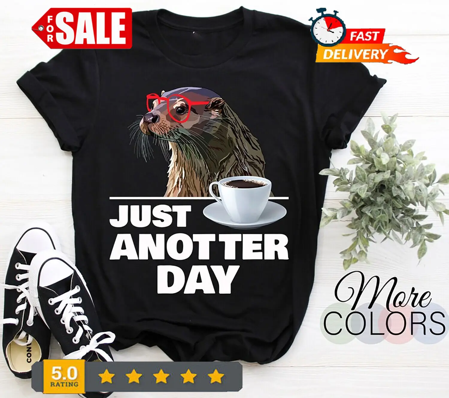 Забавная футболка с надписью «Just Anotter» для влюбленных, милая кофейная чашка с выдрой, Ou