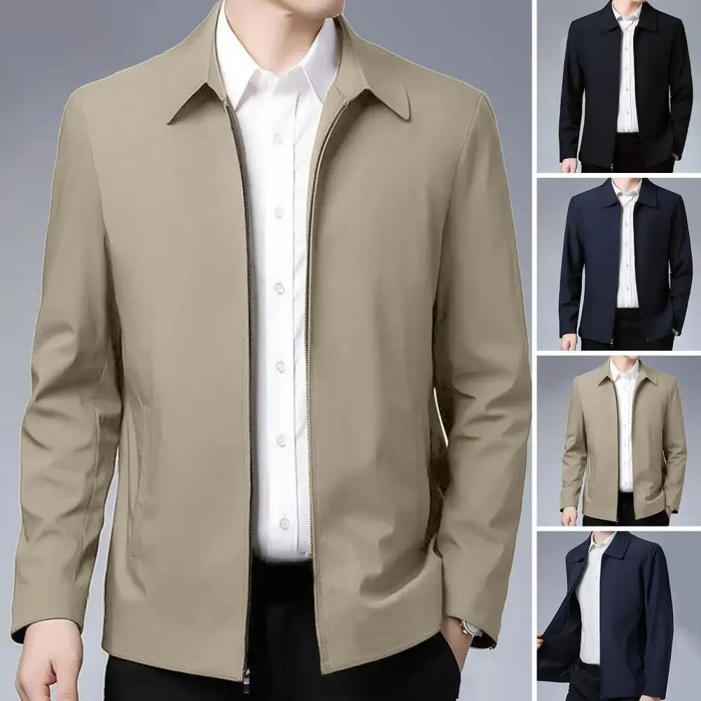 

New Solid Color Business Men's Jacket Luxury Casual Loose Social Office Dress Coat Thin Men's Clothing Spring Autumn Outerwear