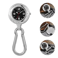 clip on watch for men pocket watch canvas band fob watch portable clip on backpack watch for outdoor worker